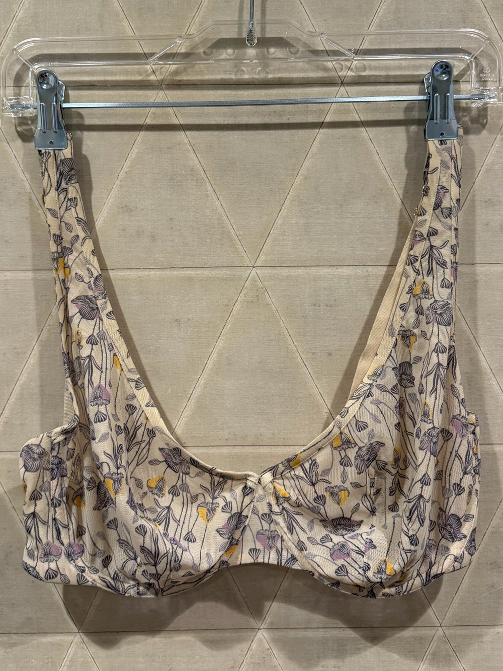 Thirdlove unlined in bloom scoop bra floral mesh underwire size‎ 32F